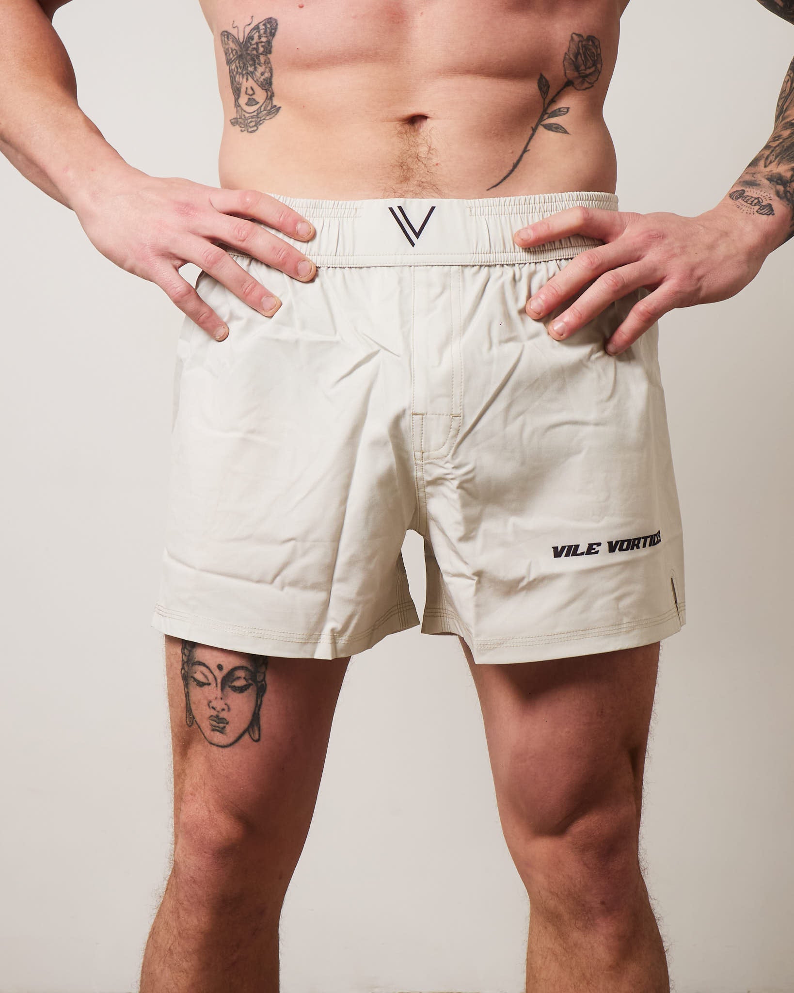 Beige Grapple Shorts Ultra Light Weight
